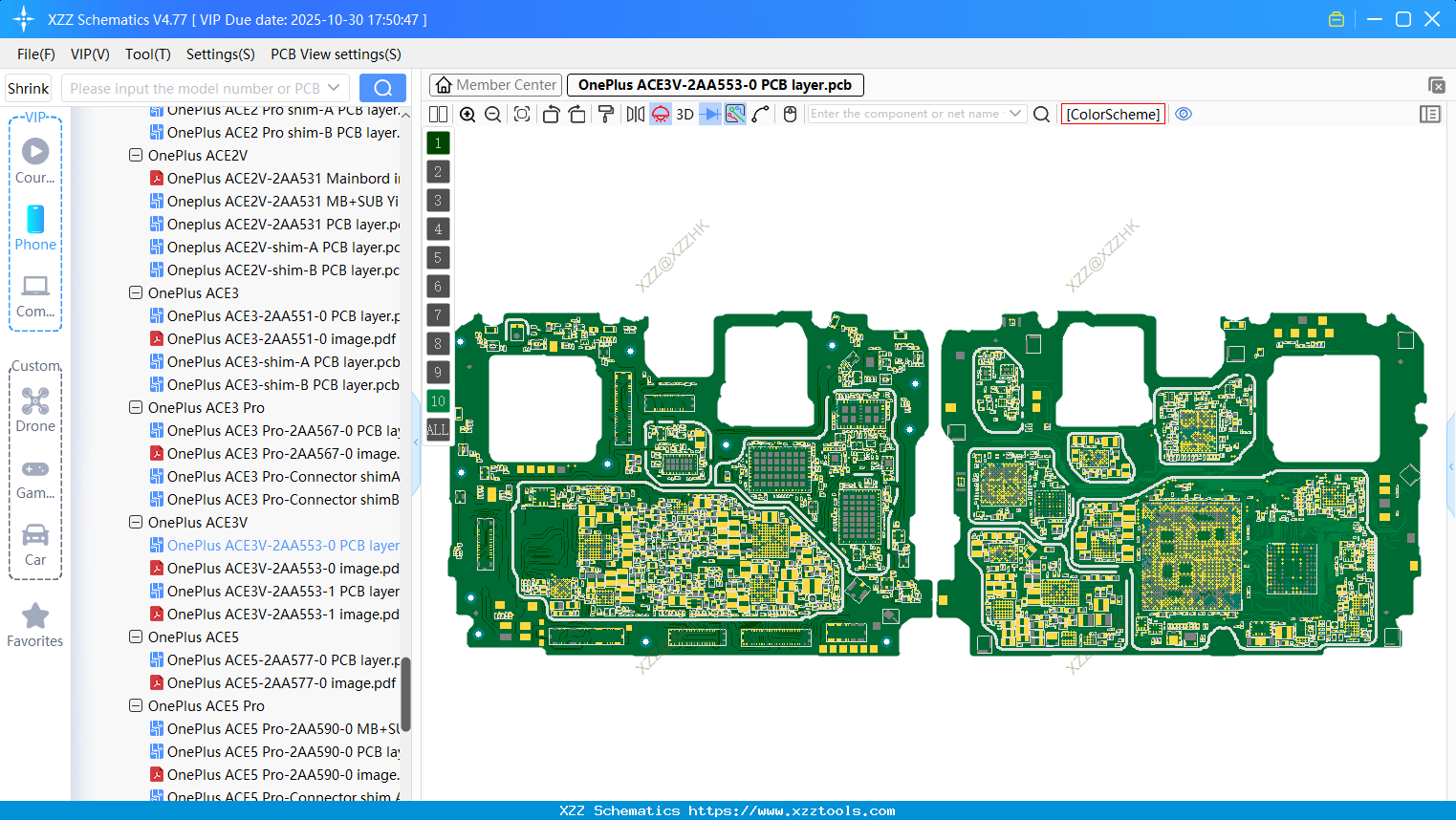 OnePlus ACE3V-2AA553-0 PCB Layer